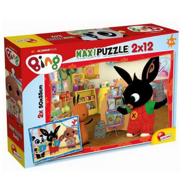 Lisciani Puzzle Zajačik Bing, 2 x 12 dielikov