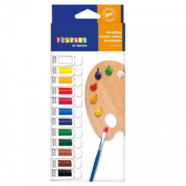 Playbox Akrylové farby  12x12 ml