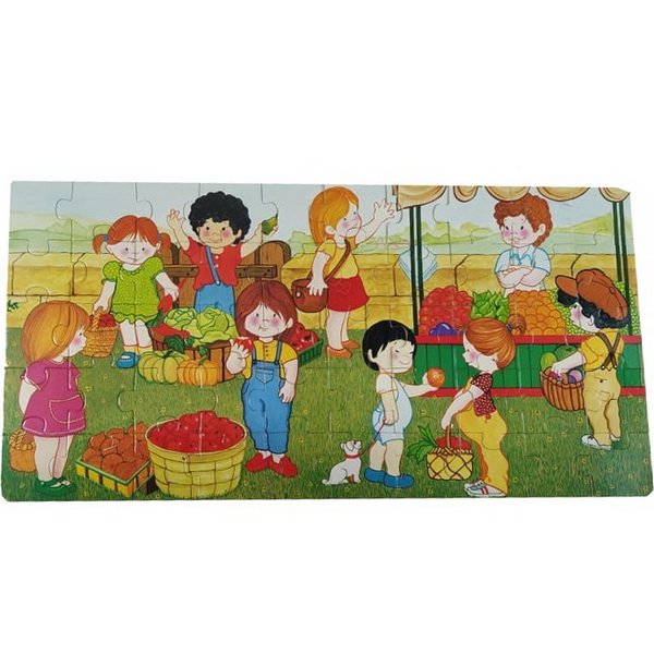 Školské puzzle Na trhu, 50 dielikov