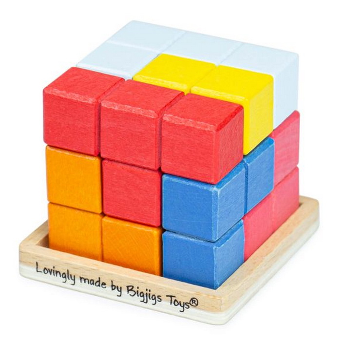 Bigjigs Toys Drevená skladacia kocka