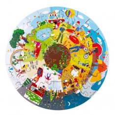 Bigjigs Toys Puzzle okrúhle podlahové Ročné obdobia, 50 dielikov