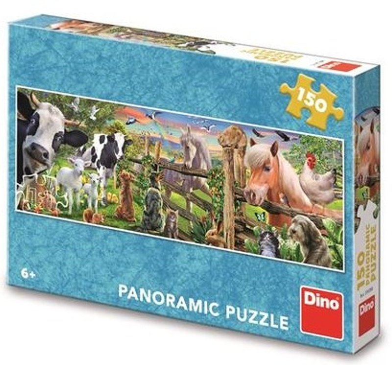 Dino Puzzle Farma panoramic, 150 dielikov