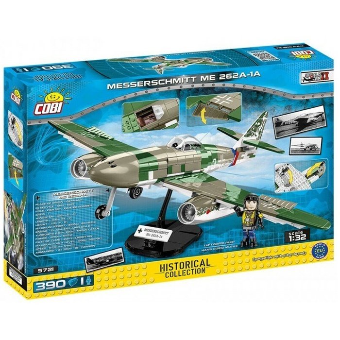 Cobi 5721 Small Army Messerschmitt ME 262A-1A, 390k+1f