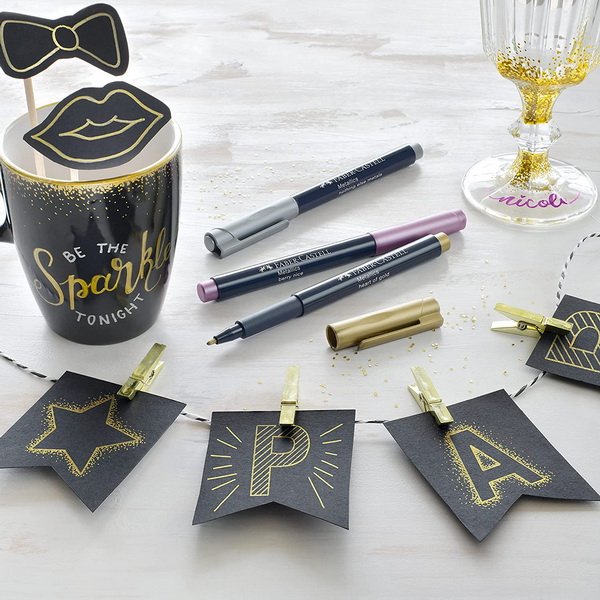 Faber Castell Popisovače univerzálne metalické, 12 ks