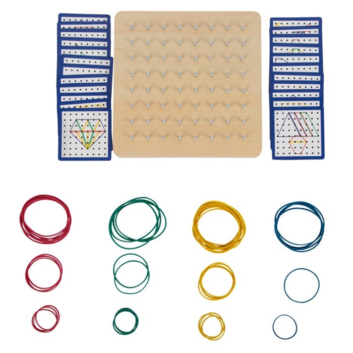 Školská drevená doska na prepletanie Geoboard