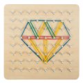 Školská drevená doska na prepletanie Geoboard
