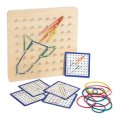Školská drevená doska na prepletanie Geoboard