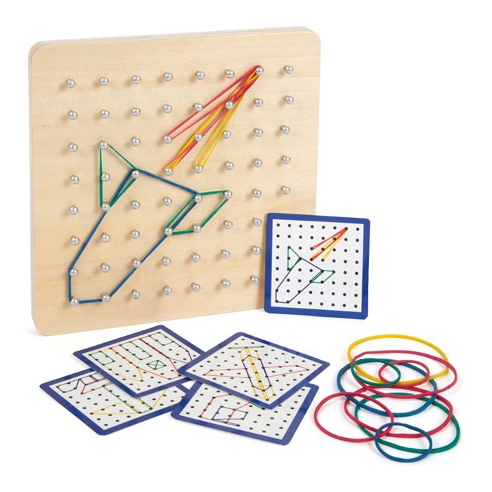 Školská drevená doska na prepletanie Geoboard