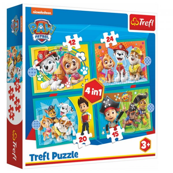 Trefl Puzzle Labková patrola 4v1