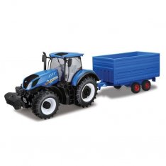 Bburago New Holland Traktor s vlečkou (1:32), 33 cm