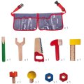 Bigjigs Toys Drevené náradie na opasku, 10 ks