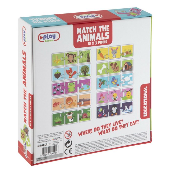 Grafix Puzzle Kde žijú zvieratká, 30 dielikov