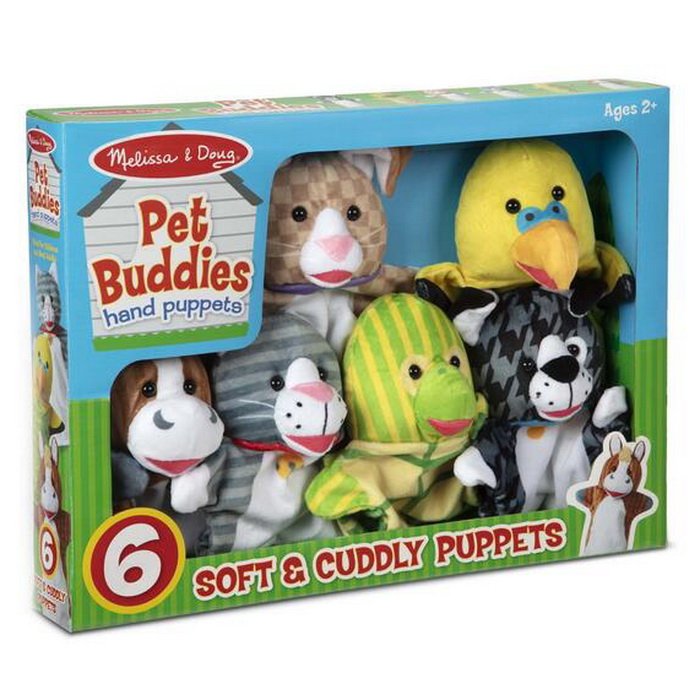 Melissa & Doug - Maňušky Domáce zvieratká, 6 ks