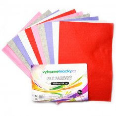 Školské filcové farebné hárky valentínske A4, 10 ks