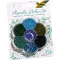 Folia Rokajlové korálky zeleno modrá sada, 90 g