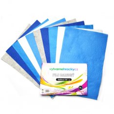 Školské filcové farebné hárky modré A4, 10 ks