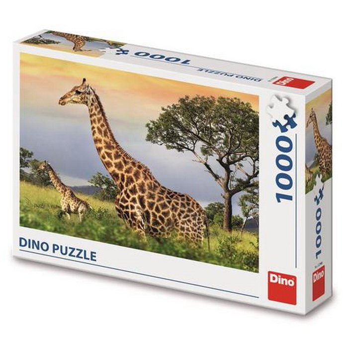 Dino Puzzle Žirafia rodina, 1000 dielikov