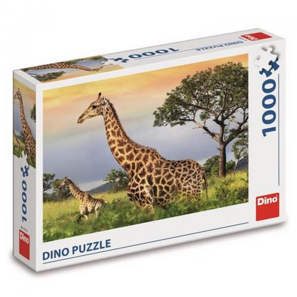 Dino Puzzle Žirafia rodina, 1000 dielikov