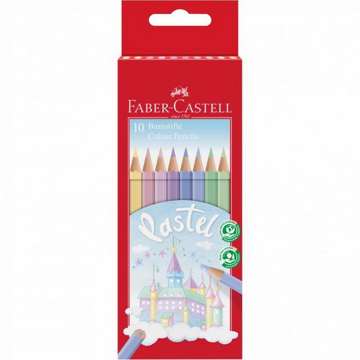 Faber Castell Pastelky šesťhranné pastelové, 10 ks