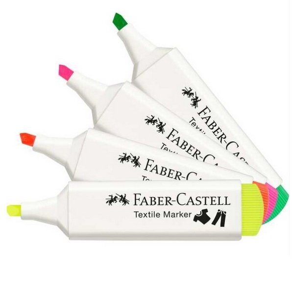 Faber Castell Popisovače na textil NEON, 4 ks