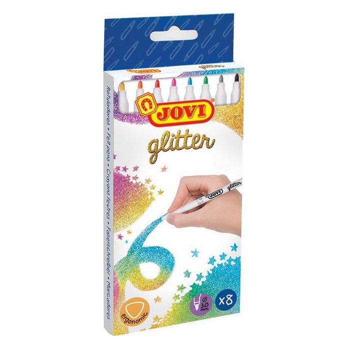 Jovi Fixky glitrové tenké, 8 ks