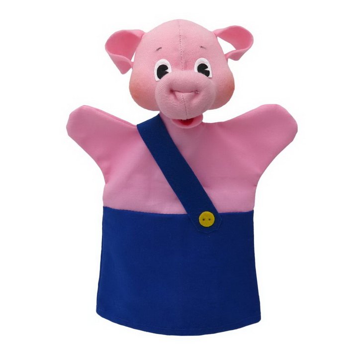 Maňuška klasická Prasiatko modré, 26 cm