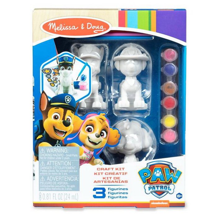 Melissa & Doug - Figúrky na vymaľovanie - Labková patrola, 3 ks