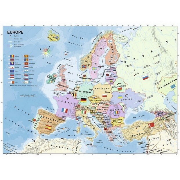 Ravensburger Puzzle XXL Mapa Európskej únie, 200 dielikov