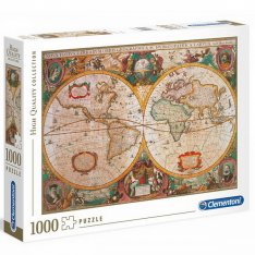 Clementoni Puzzle Stará mapa sveta, 1000 dielikov