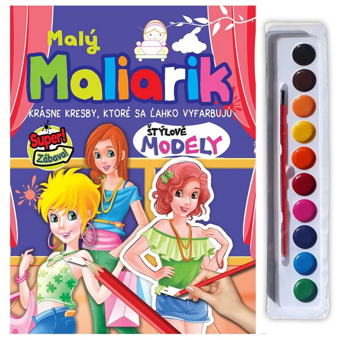 Maľovanka Malý maliarik - štýlové modely, 40 strán