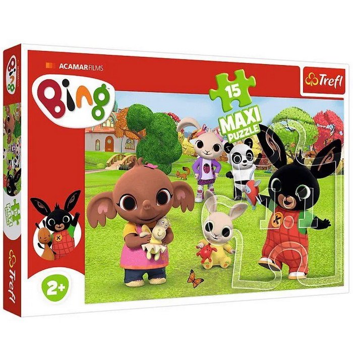 Trefl Puzzle Bing s priateľmi, 15 dielikov