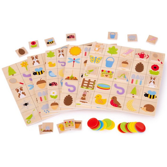 Bigjigs Toys Detské obrázkové bingo Záhrada