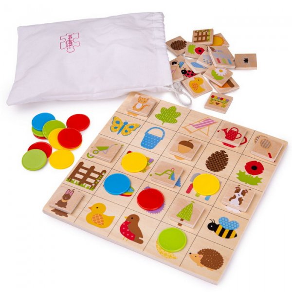 Bigjigs Toys Detské obrázkové bingo Záhrada
