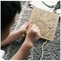 Bigjigs Toys Prevliekanie podľa čísel Divoké zvieratá, 3 ks