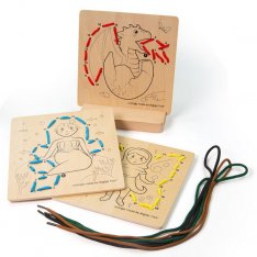 Bigjigs Toys Prevliekanie podľa čísel Rozprávky, 3 ks