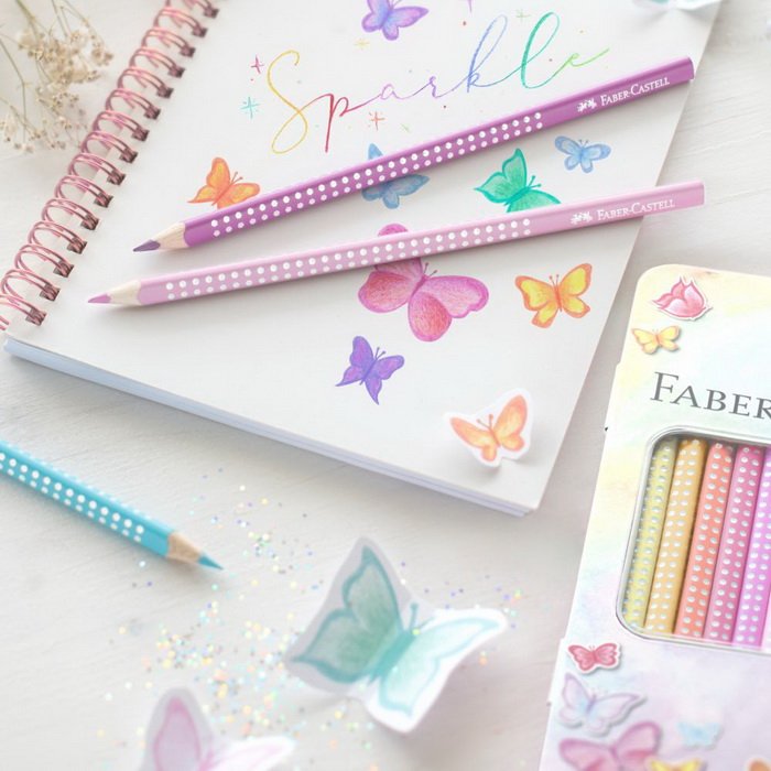 Faber Castell Pastelky Sparkle, darčekový set 12 ks