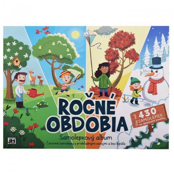 Album adhéznych nálepiek - Ročné obdobia, 430+ ks