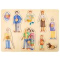 Small Foot Drevené puzzle Rodina, 9 dielikov