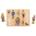 Small Foot Drevené puzzle Rodina, 9 dielikov