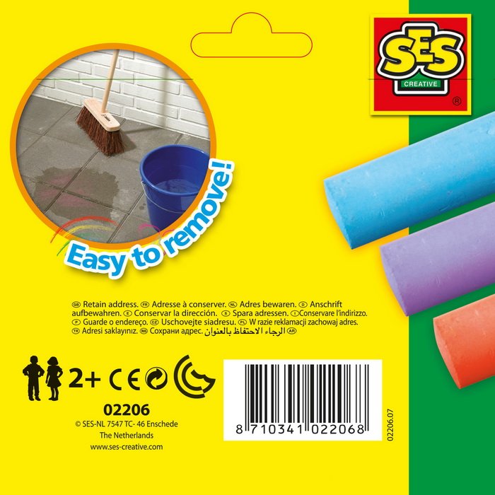 SES Creative Chodníkové kriedy, 6 ks