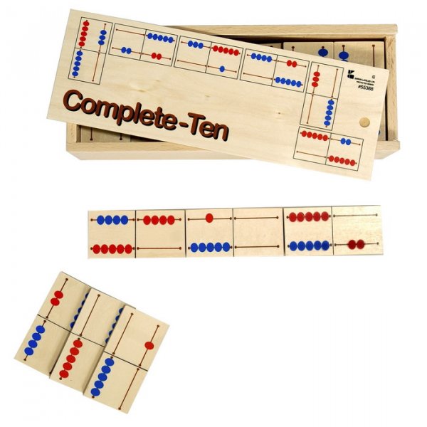 Školské domino Počítame do desať, 36 kariet