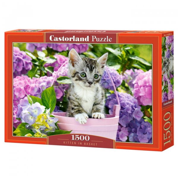 Castorland Puzzle Mačiatko vo vedierku, 1500 dielikov