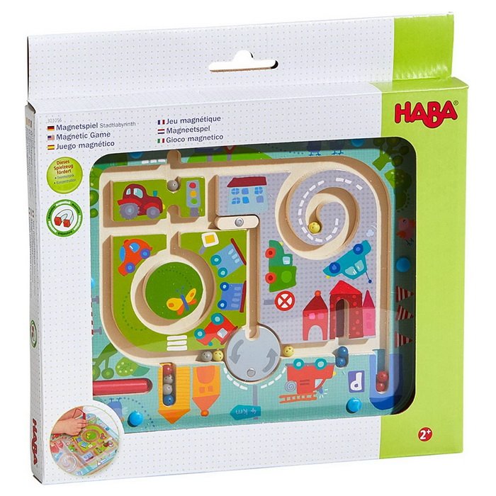 HABA Magnetický labyrint Mesto, 25x21 cm