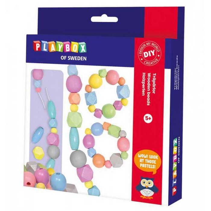 Playbox Náramky z drevených korálok - Pastel