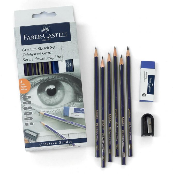 Faber Castell Grafitové ceruzky Goldfaber Promo set, 8 ks