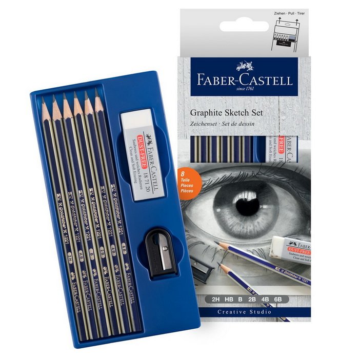Faber Castell Grafitové ceruzky Goldfaber Promo set, 8 ks