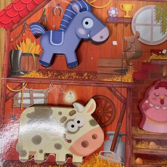 Headu Montessori Moje prvé puzzle Farma, 6 dielikov
