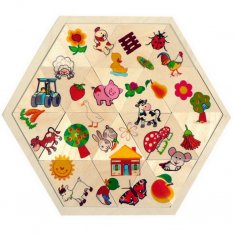 Hess Mozaikové puzzle Farma, 24 dielikov