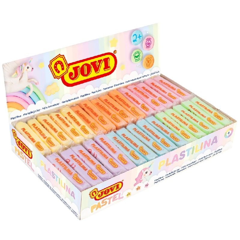 Školská sada Jovi Plastelína pastelová 30 x 50g, 6 farieb