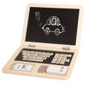 Tooky Toy Drevený notebook s tabuľou, 58 ks v balení